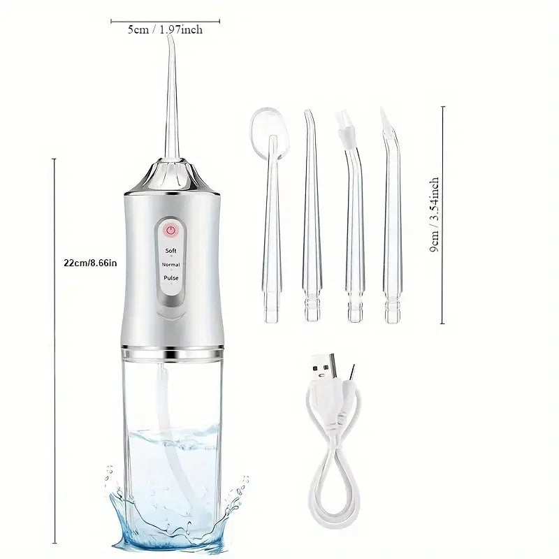 Smart Electric Water Flosser-USB Rechargeable Oral Irrigator for Deep Teeth & Gum Cleaning