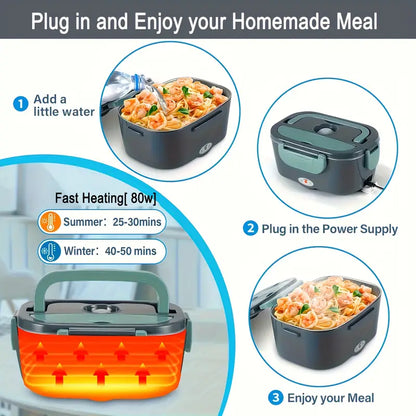 0.5L Electric Lunch Box & Food Warmer – Portable Heated Meal Container for Car & Home