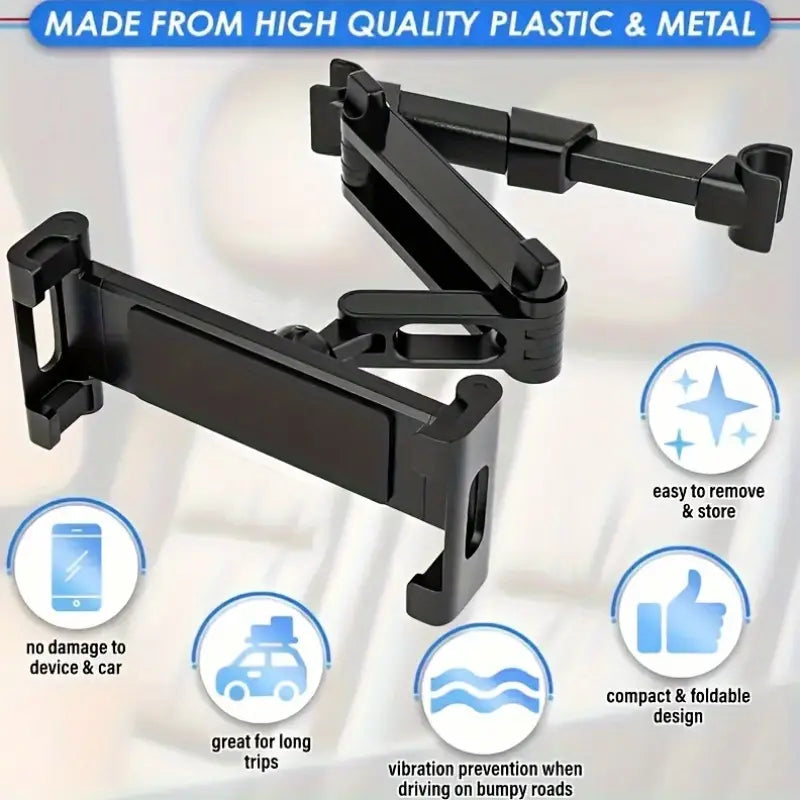 Car Tablet Holder, Phone holder for car, Compatible with Mobile Phone & Tablet,car mount Smartphone Durable Grip Installation Stand Plastic Adjustable
