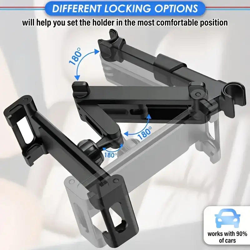 Car Tablet Holder, Phone holder for car, Compatible with Mobile Phone & Tablet,car mount Smartphone Durable Grip Installation Stand Plastic Adjustable