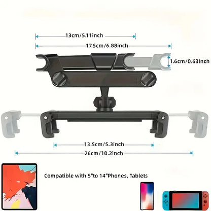 Car Tablet Holder, Phone holder for car, Compatible with Mobile Phone & Tablet,car mount Smartphone Durable Grip Installation Stand Plastic Adjustable
